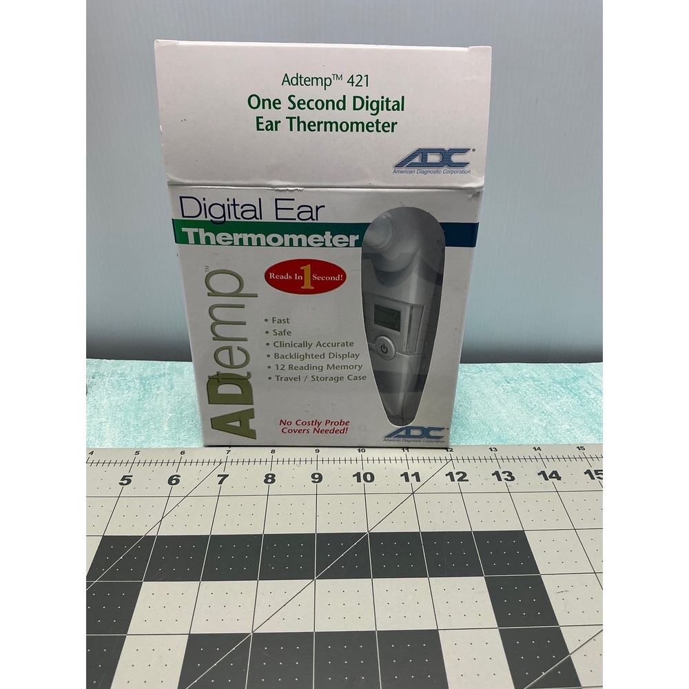 ADC Adtemp 421 Digital Ear Thermometer One Second Infrared Tympanic White NEW